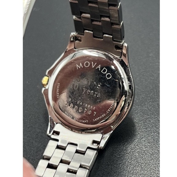 Movado Authentic Folio Museum Two-Tone‎ Watch Black & Gold Ref. 81.E4.9812 main image 7
